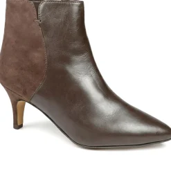 Laci Smart Leather Stiletto-Heel Boots - Brown