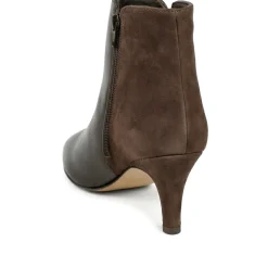 Laci Smart Leather Stiletto-Heel Boots - Brown