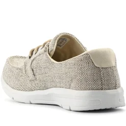 Ladies' Lace-Up Moccasins - Beige