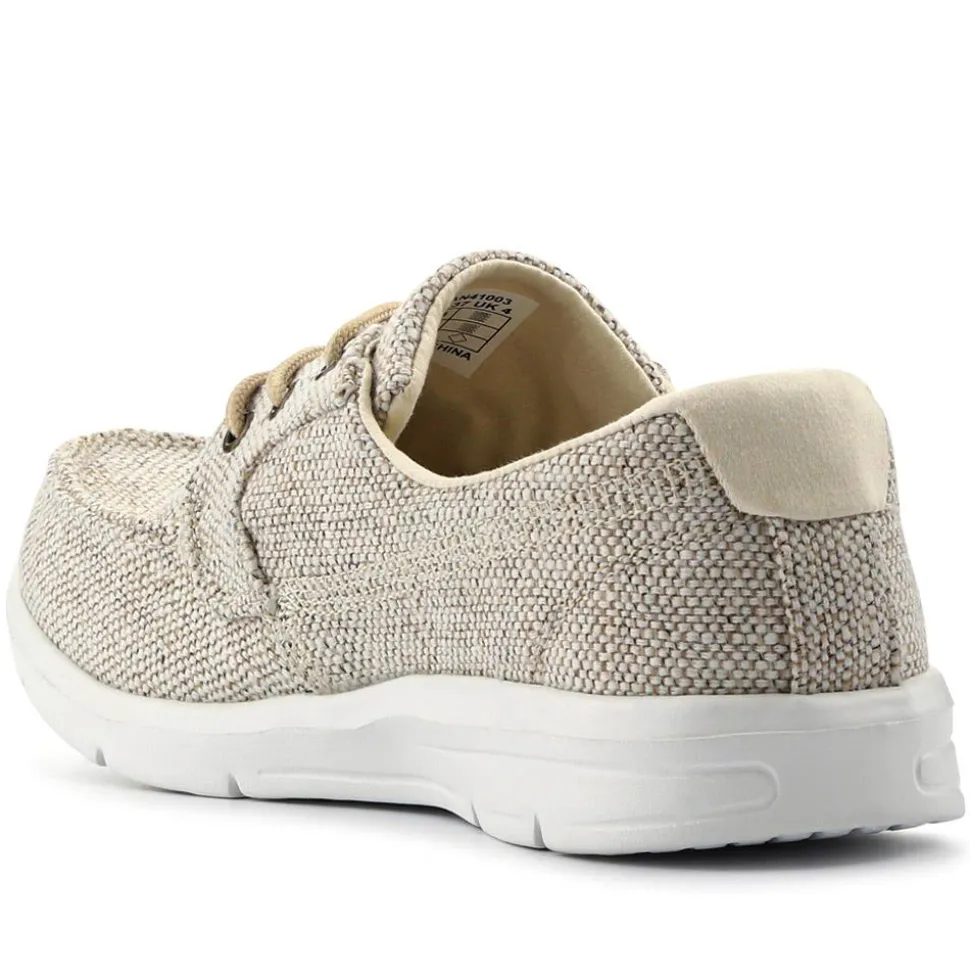 Ladies' Lace-Up Moccasins - Beige