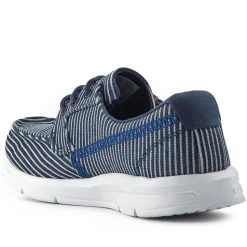 Ladies' Lace-Up Moccasins - Navy Multi