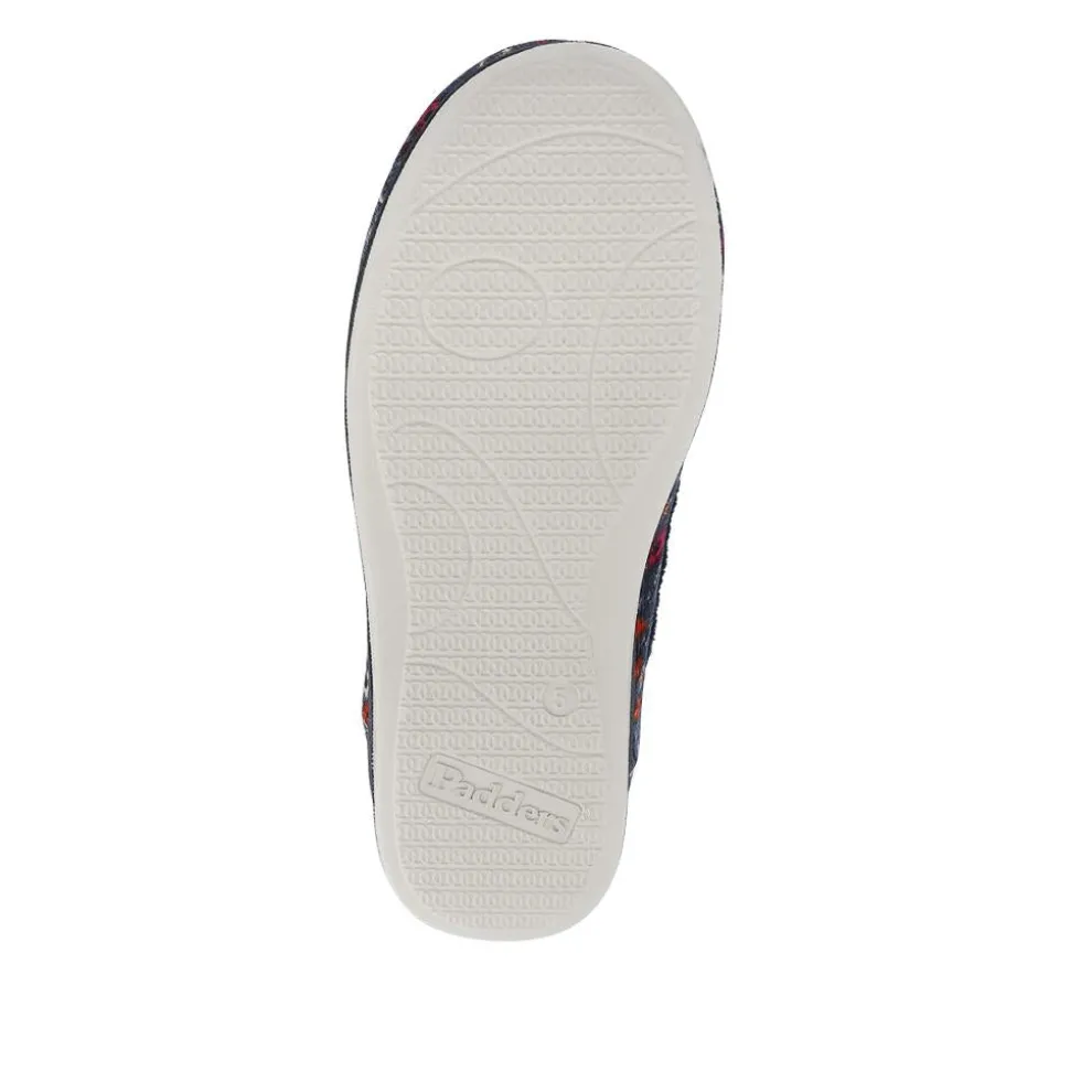 Ladies' Snug Full Slippers - BLUE FLORAL