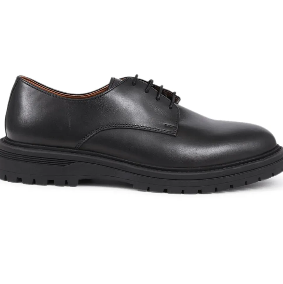 Laker Leather Lace-Up Shoes - Black