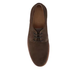 Lance Suede Leather Casual Lace Up Shoes - Dark Brown Suede
