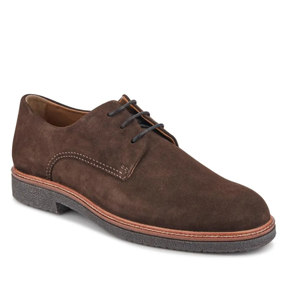 Lance Suede Leather Casual Lace Up Shoes - Dark Brown Suede