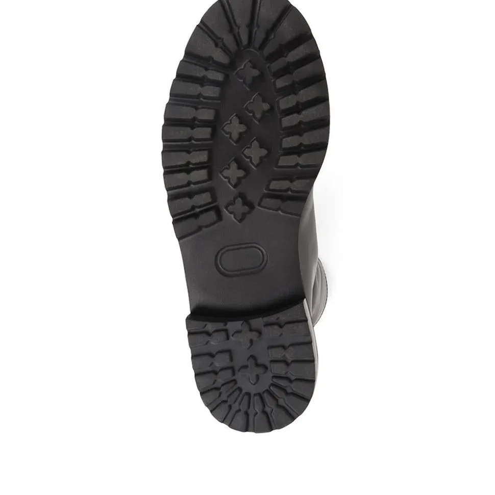 Lanie Zip Up Chunky Boots - Black