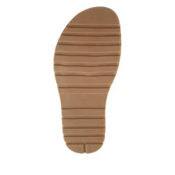 Laser Cut Toe Post Sandals - Tan