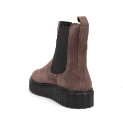 Laure Leather Chelsea Boots - Grey Suede