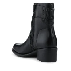 Laurelle Leather Zip Fasten Ankle Boots - Black