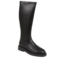 Lauretta Leather Knee High Boots - Black