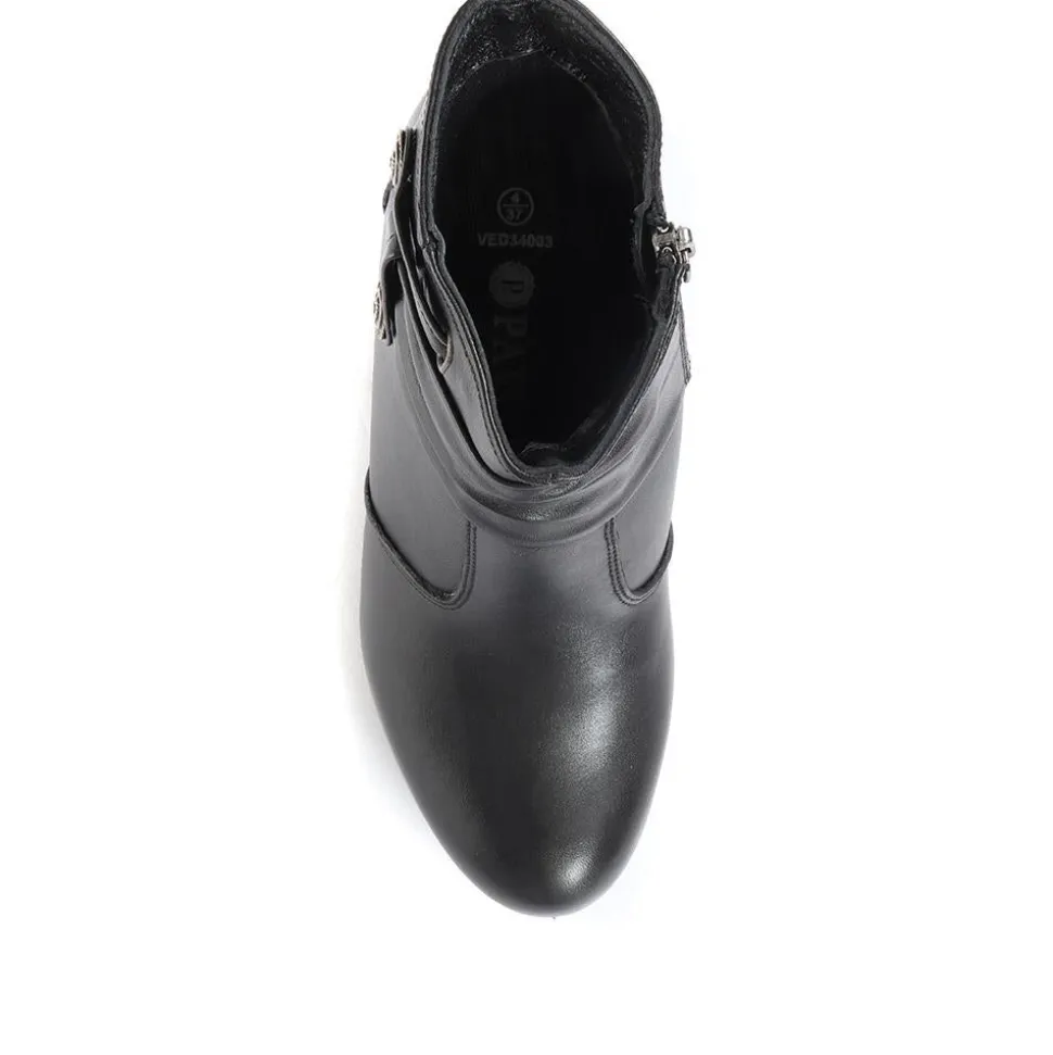 Leather Ankle Boots - Black