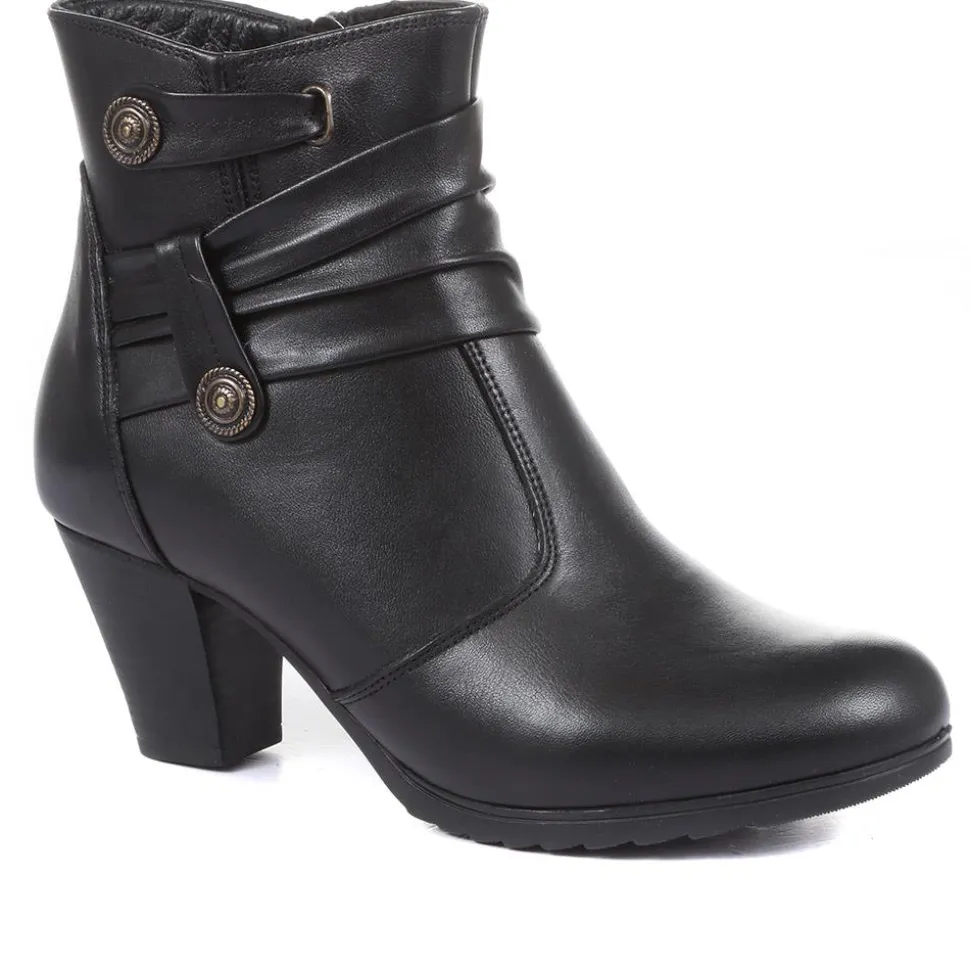 Leather Ankle Boots - Black
