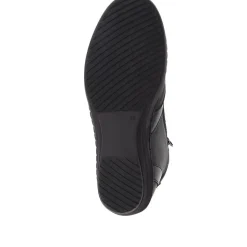 Leather Ankle Boots - Black-Black Patent