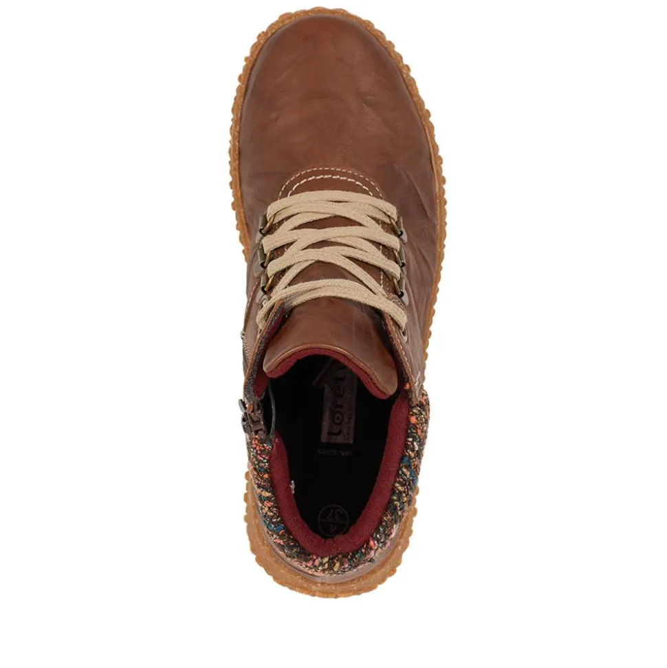 Leather Ankle Boots - Brown