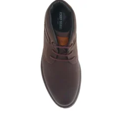 Leather Ankle Boots - Brown