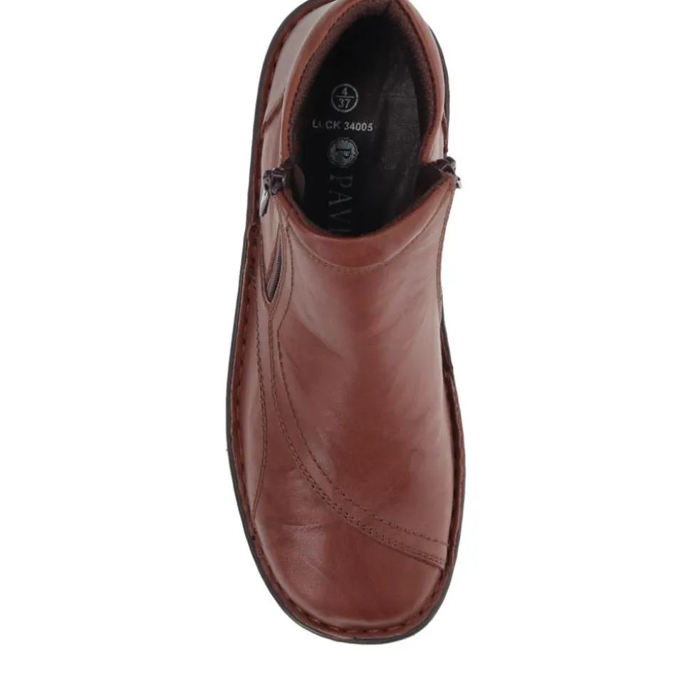 Leather Ankle Boots - Chocolate