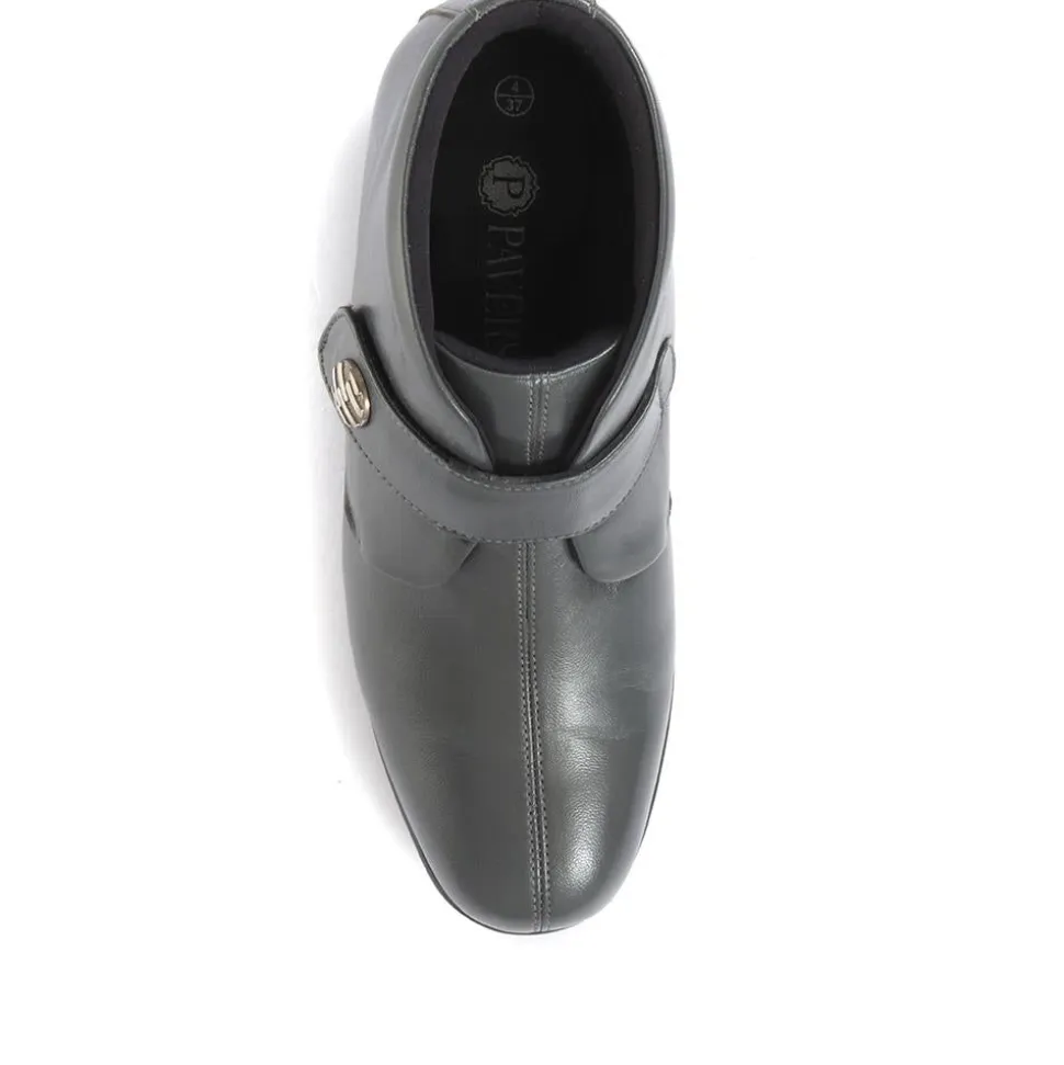 Leather Ankle Boots - Grey