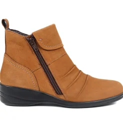 Leather Ankle Boots - Tan