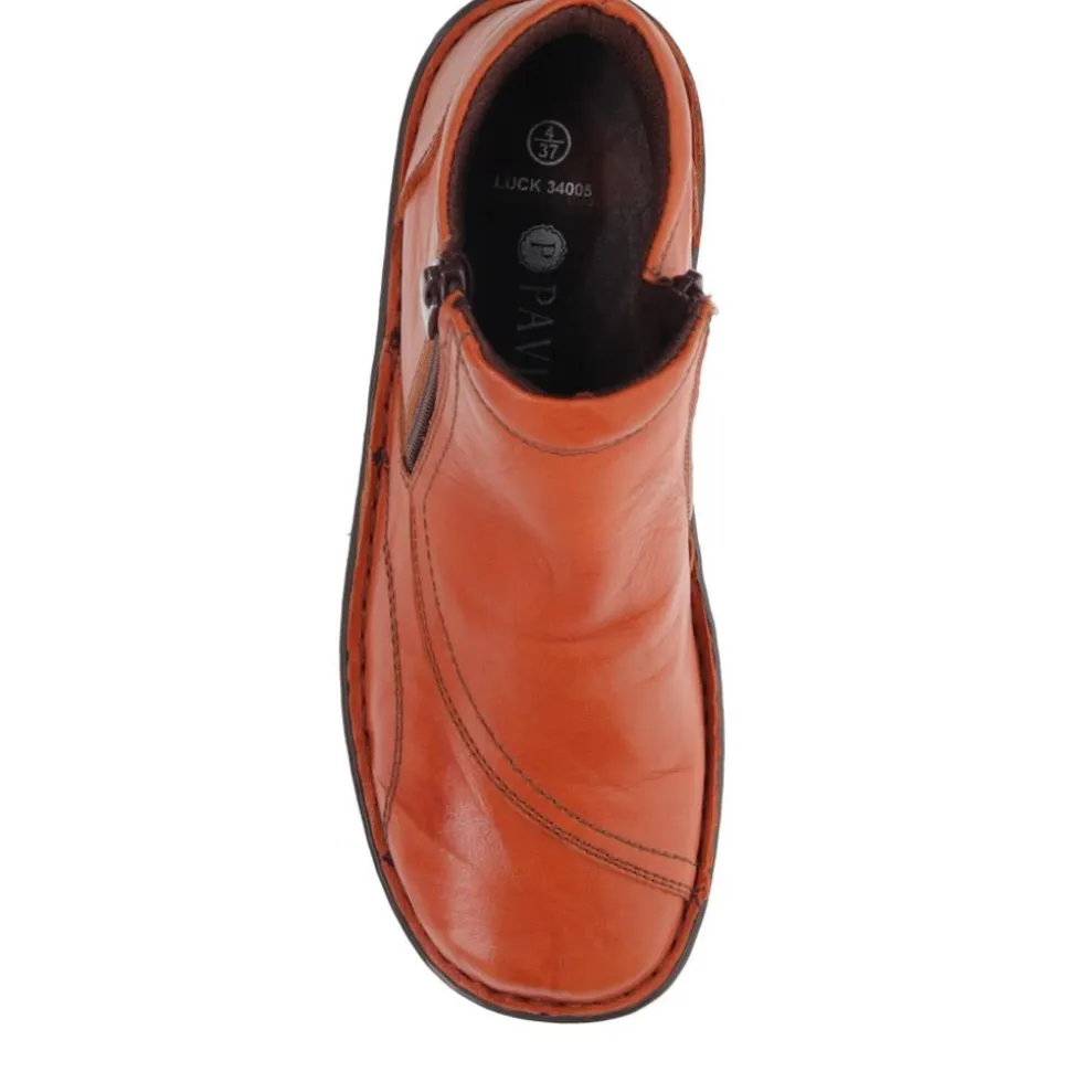 Leather Ankle Boots - Tan