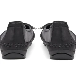 Leather Ballet Pumps - Black