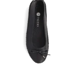 Leather Ballet Pumps - Black