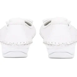 Leather Ballet Pumps - White