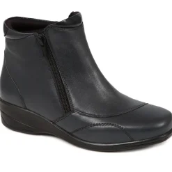 Leather Boots - Navy