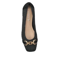Leather Buckle-Detailed Pumps - Black