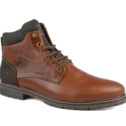 Leather Casual Lace-Up Boots - Tan