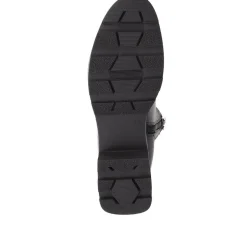 Leather Cleated Sole Chelsea Boots - Black