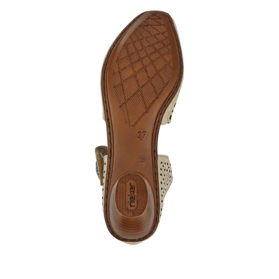 Leather Cuban-Heeled Mary Janes - Beige