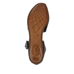 Leather Cuban-Heeled Mary Janes - Black