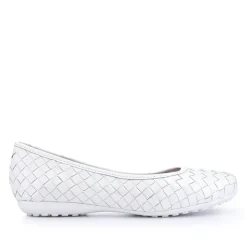 Leather Cushioned Pumps - White