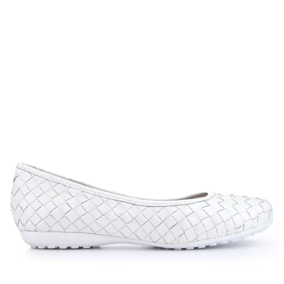 Leather Cushioned Pumps - White