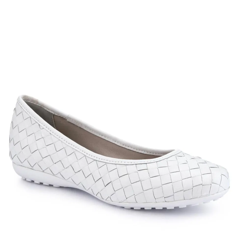 Leather Cushioned Pumps - White