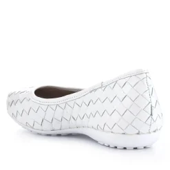 Leather Cushioned Pumps - White