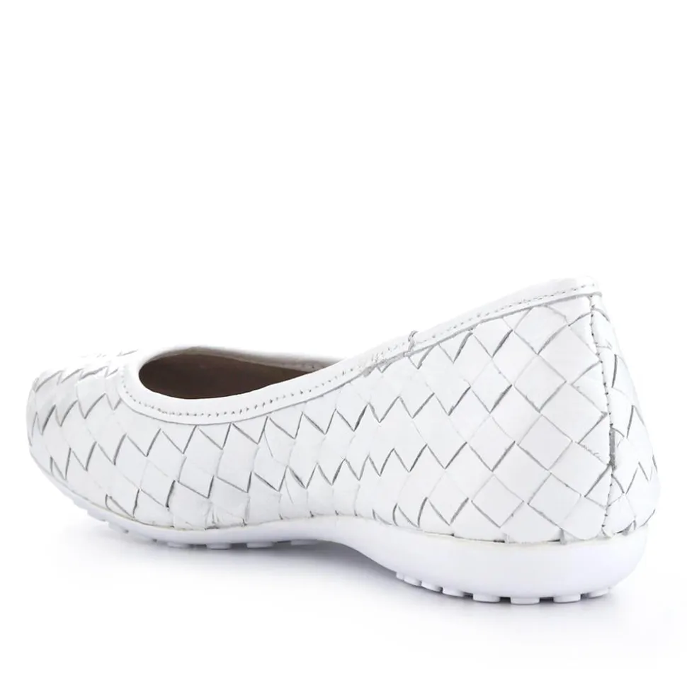 Leather Cushioned Pumps - White