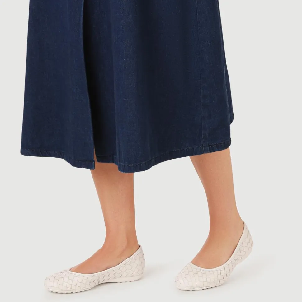 Leather Cushioned Pumps - White