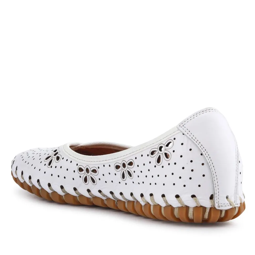Leather Cushioned Pumps - White