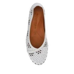 Leather Cushioned Pumps - White