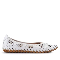 Leather Cushioned Pumps - White