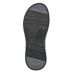 Leather Cushioned Toe Post Sandals - Black