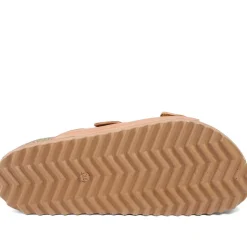Leather Dual Buckle Fastening Sandals - Tan Leather