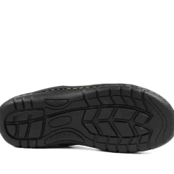 Leather Dual Fit Sandals - Dark Brown