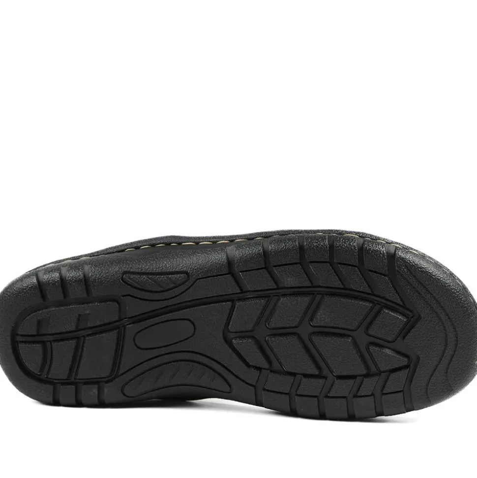 Leather Dual Fit Sandals - Dark Brown