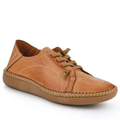 Leather Elasticated Shoes - Tan