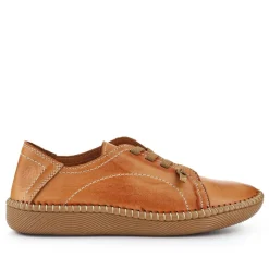 Leather Elasticated Shoes - Tan