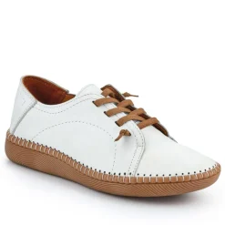 Leather Elasticated Shoes - White