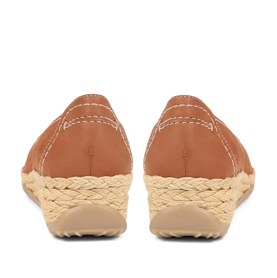 Leather Espadrilles - Camel