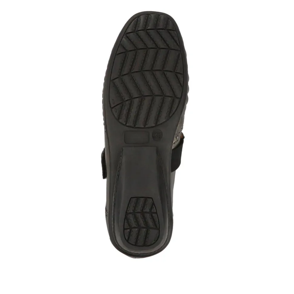 Leather Extra-Cushioned Mary Janes - Pewter